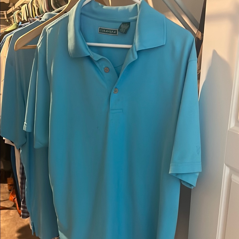 Cubavera Men's Blue Polo Shirt